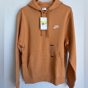 NWT Nike Sportswear Club Fleece Hoodie Sweatshirt Brown Mens Small BV2654-224